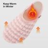 imageVIFUUR House Slippers for Women Men Slip on Indoor Barefoot Slipper Socks Fuzzy Cozy Sock Shoes for Home Bedroom TravelPink Striped