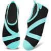 imageVIFUUR Womens Mens Water Shoes Barefoot Quick Dry Aqua Socks for Beach Swim Yoga Outdoor SportsBlack Cyan