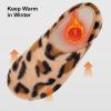 imageVIFUUR House Slippers for Men Women Indoor Slip on Barefoot Slipper Socks Fuzzy Cozy Sock Shoes for Home Bedroom TravelBrown Leopard