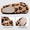 imageVIFUUR House Slippers for Women Men Slip on Indoor Barefoot Slipper Socks Fuzzy Cozy Sock Shoes for Home Bedroom TravelBrown Leopard