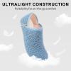imageVIFUUR House Slippers for Women Men Slip on Indoor Barefoot Slipper Socks Fuzzy Cozy Sock Shoes for Home Bedroom TravelCoralblue