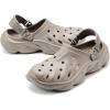 imageVIFUUR UnisexAdult Clogs Comfortable Lightweight Garden Shoes for Women and MenLight Grey