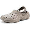 imageVIFUUR UnisexAdult Clogs Comfortable Lightweight Garden Shoes for Women and MenLight Grey