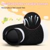 imageVIFUUR Baby Shoes Girls Boys Toddler Sneakers NonSlip First Walkers Shoes for Babies 6 9 12 18 24 MonthsH Black