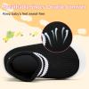imageVIFUUR Baby Shoes Girls Boys Toddler Sneakers NonSlip First Walkers Shoes for Babies 6 9 12 18 24 MonthsH Black 2stripes