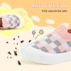 imageVIFUUR Baby Shoes Girls Boys Toddler Sneakers NonSlip First Walkers Shoes for Babies 6 9 12 18 24 MonthsL Greypink Board