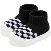 imageVIFUUR Baby Shoes Girls Boys Toddler Sneakers NonSlip First Walkers Shoes for Babies 6 9 12 18 24 MonthsH Black Board
