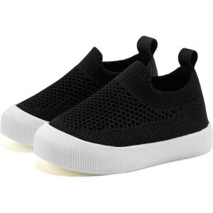 imageVIFUUR Baby Shoes Girls Boys Toddler Sneakers NonSlip First Walkers Shoes for Babies 6 9 12 18 24 MonthsL Black