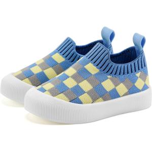 imageVIFUUR Baby Shoes Girls Boys Toddler Sneakers NonSlip First Walkers Shoes for Babies 6 9 12 18 24 MonthsL Yellowblue Board