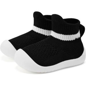 imageVIFUUR Baby Shoes Girls Boys Toddler Sneakers NonSlip First Walkers Shoes for Babies 6 9 12 18 24 MonthsH Black