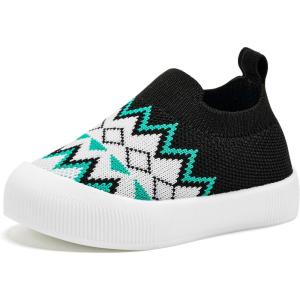 imageVIFUUR Baby Shoes Girls Boys Toddler Sneakers NonSlip First Walkers Shoes for Babies 6 9 12 18 24 MonthsL Greenstripes