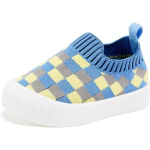 imageVIFUUR Baby Shoes Girls Boys Toddler Sneakers NonSlip First Walkers Shoes for Babies 6 9 12 18 24 MonthsL Yellowblue Board