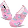 image:imageVIFUUR Kids Water Shoes Boys Girls Barefoot Water Sports Socks HookampLoop Beach Shoes Quick Dry Aqua Socks Swim Walking Outdoor Sports for ToddlerCloud Unicorn