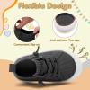 image:imageVIFUUR Baby Shoes Girls Boys Toddler Sneakers NonSlip First Walkers Shoes for Babies 6 9 12 18 24 Months01 Darkgrey