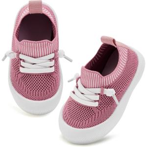 image:imageVIFUUR Baby Shoes Girls Boys Toddler Sneakers NonSlip First Walkers Shoes for Babies 6 9 12 18 24 Months01 Pink