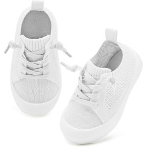 image:imageVIFUUR Baby Shoes Girls Boys Toddler Sneakers NonSlip First Walkers Shoes for Babies 6 9 12 18 24 Months01 White