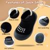 image:imageVIFUUR Baby Sock Shoes Boys Grils Sneakers Infant Slipper Socks Toddler First Walking Shoes NonSlip Rubber Sole for Babies 6 9 12 18 24 MonthsBlack