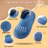 image:imageVIFUUR Baby Sock Shoes Boys Grils Sneakers Infant Slipper Socks Toddler First Walking Shoes NonSlip Rubber Sole for Babies 6 9 12 18 24 MonthsBlue