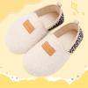 image:imageVIFUUR Kids Boys Girls House Slippers Slip on Barefoot Socks for Babys Winter Warm Shoes Indoor TollderBeige Leopard