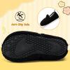 image:imageVIFUUR Kids Boys Girls House Slippers Slip on Barefoot Socks for Babys Winter Warm Shoes Indoor TollderBlack