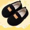 image:imageVIFUUR Kids Boys Girls House Slippers Slip on Barefoot Socks for Babys Winter Warm Shoes Indoor TollderBlack