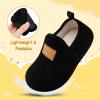 image:imageVIFUUR Kids Boys Girls House Slippers Slip on Barefoot Socks for Babys Winter Warm Shoes Indoor TollderBlack