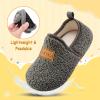 image:imageVIFUUR Kids Boys Girls House Slippers Slip on Barefoot Socks for Babys Winter Warm Shoes Indoor TollderGrey