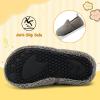 image:imageVIFUUR Kids Boys Girls House Slippers Slip on Barefoot Socks for Babys Winter Warm Shoes Indoor TollderGrey