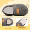 image:imageVIFUUR Kids Boys Girls House Slippers Slip on Barefoot Socks for Babys Winter Warm Shoes Indoor TollderGrey