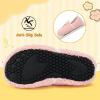 image:imageVIFUUR Kids Boys Girls House Slippers Slip on Barefoot Socks for Babys Winter Warm Shoes Indoor TollderPink