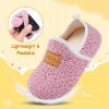 image:imageVIFUUR Kids Boys Girls House Slippers Slip on Barefoot Socks for Babys Winter Warm Shoes Indoor TollderPurple