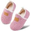 image:imageVIFUUR Kids Boys Girls House Slippers Slip on Barefoot Socks for Babys Winter Warm Shoes Indoor TollderPurple
