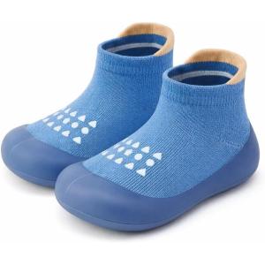 image:imageVIFUUR Baby Sock Shoes Boys Grils Sneakers Infant Slipper Socks Toddler First Walking Shoes NonSlip Rubber Sole for Babies 6 9 12 18 24 MonthsBlue