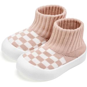 image:imageVIFUUR Baby Shoes Girls Boys Toddler Sneakers NonSlip First Walkers Shoes for Babies 6 9 12 18 24 Months02 H Pink Board