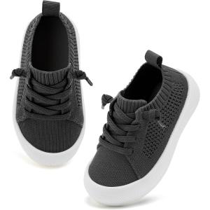 image:imageVIFUUR Baby Shoes Girls Boys Toddler Sneakers NonSlip First Walkers Shoes for Babies 6 9 12 18 24 Months03 Darkgrey
