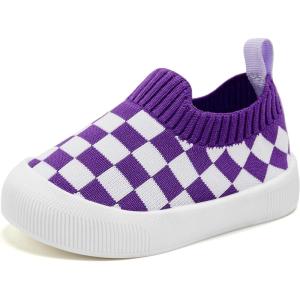 image:imageVIFUUR Baby Shoes Girls Boys Toddler Sneakers NonSlip First Walkers Shoes for Babies 6 9 12 18 24 MonthsL Purple Board
