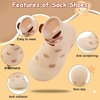 image:imageVIFUUR Baby Sock Shoes Boys Grils Sneakers Infant Slipper Socks Toddler First Walking Shoes NonSlip Rubber Sole for Babies 6 9 12 18 24 MonthsPrint Brown