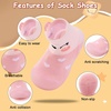 image:imageVIFUUR Baby Sock Shoes Boys Grils Sneakers Infant Slipper Socks Toddler First Walking Shoes NonSlip Rubber Sole for Babies 6 9 12 18 24 MonthsPrint Pink
