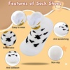 image:imageVIFUUR Baby Sock Shoes Boys Grils Sneakers Infant Slipper Socks Toddler First Walking Shoes NonSlip Rubber Sole for Babies 6 9 12 18 24 MonthsPrint White