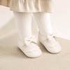 image:imageVIFUUR Baby Girls Mary Jane Flats Soft Sole Pre Walker Shoes with Thin Rubber Outsole and Adjustable Hook and Loop Strap for Infants amp Toddlers01 White Bow
