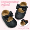image:imageVIFUUR Baby Girls Mary Jane Flats Soft Sole Pre Walker Shoes with Thin Rubber Outsole and Adjustable Hook and Loop Strap for Infants amp Toddlers02 Black Bow