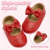 image:imageVIFUUR Baby Girls Mary Jane Flats Soft Sole Pre Walker Shoes with Thin Rubber Outsole and Adjustable Hook and Loop Strap for Infants amp Toddlers05 Red Bow