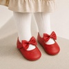 image:imageVIFUUR Baby Girls Mary Jane Flats Soft Sole Pre Walker Shoes with Thin Rubber Outsole and Adjustable Hook and Loop Strap for Infants amp Toddlers05 Red Bow
