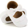 image:imageVIFUUR Baby Girls Mary Jane Flats Soft Sole Pre Walker Shoes with Thin Rubber Outsole and Adjustable Hook and Loop Strap for Infants amp ToddlersBow Beige