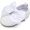 image:imageVIFUUR Baby Girls Mary Jane Flats Soft Sole Pre Walker Shoes with Thin Rubber Outsole and Adjustable Hook and Loop Strap for Infants amp ToddlersGlossy White