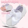 image:imageVIFUUR Baby Girls Mary Jane Flats Soft Sole Pre Walker Shoes with Thin Rubber Outsole and Adjustable Hook and Loop Strap for Infants amp ToddlersGlossy White