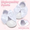image:imageVIFUUR Baby Girls Mary Jane Flats Soft Sole Pre Walker Shoes with Thin Rubber Outsole and Adjustable Hook and Loop Strap for Infants amp ToddlersGlossy White
