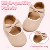 image:imageVIFUUR Baby Girls Mary Jane Flats Soft Sole Pre Walker Shoes with Thin Rubber Outsole and Adjustable Hook and Loop Strap for Infants amp ToddlersMix Beige