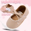 image:imageVIFUUR Baby Girls Mary Jane Flats Soft Sole Pre Walker Shoes with Thin Rubber Outsole and Adjustable Hook and Loop Strap for Infants amp ToddlersMix Beige